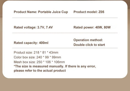 JuicePorta Mini BlendGo 400